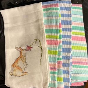 4-piece Easter/Spring kitchen towel bundle
